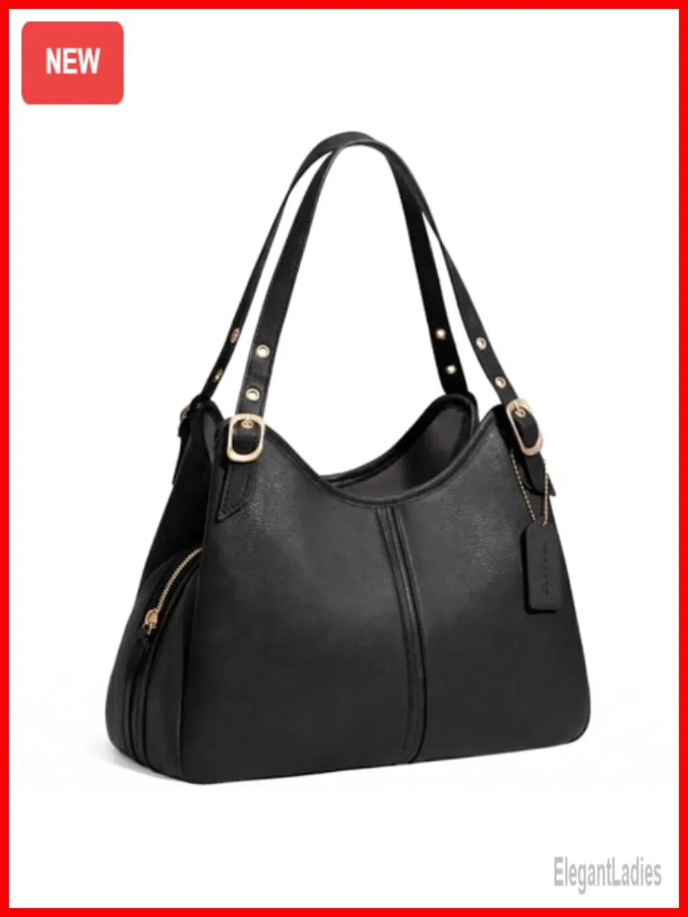 Vintage Slouchy Hobo Handbag Soft Faux Leather Shoulder Bag Large Capacity Tote